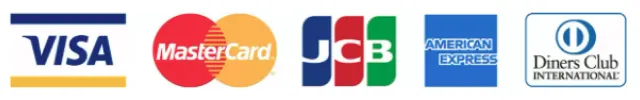 VISA MasterCard. JCB AMERICAN EXPRESS Diners Club INTERNATIONAL